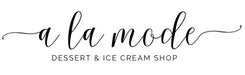 Logo of a dessert and ice cream shop on a white background